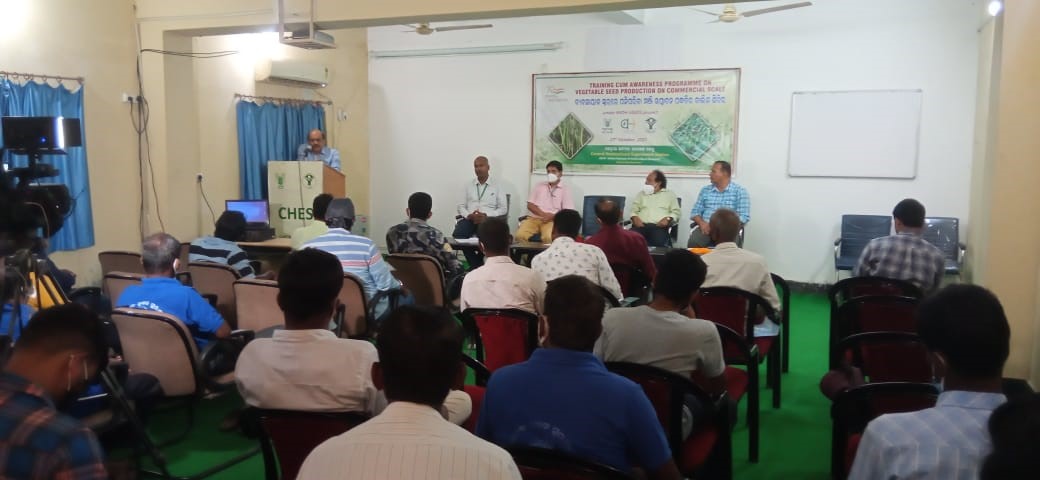CHES (ICAR-IIHR), Bhubaneswar organized Training cum Awareness programme on vegetable Seed production on commercial scale