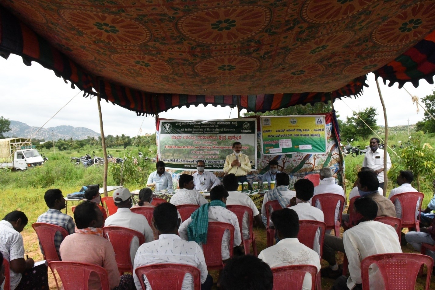 Skill Demonstration on Canopy Management in Mango Orchards was Organized