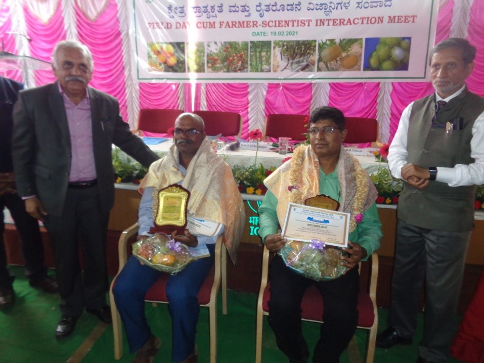 Field Day cum Farmer-Scientist Interaction Meet was organized at CHES (ICAR-IIHR), Chettalli on 19th February, 2021