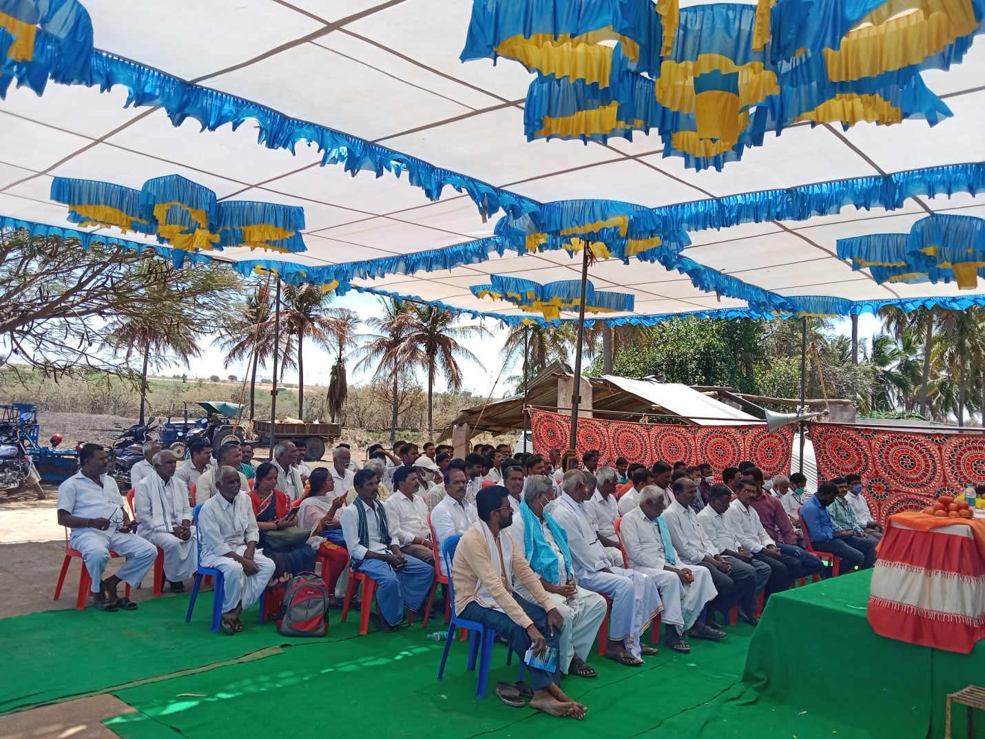 Field Day on ICM in Tomato Arka Abedh Hybrid by ICAR-KVK Hirehalli and Vegetable Division of ICAR-IIHR on 12th March 2021