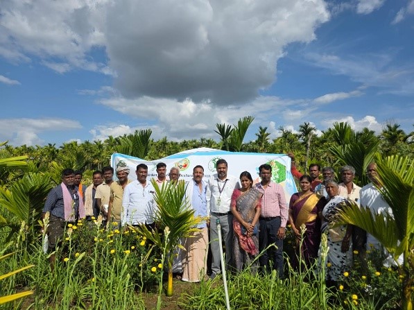 Field day of tuberose variety ‘Arka Prajwal’ organized at Kaginahalli, Shivamogga, Karnataka