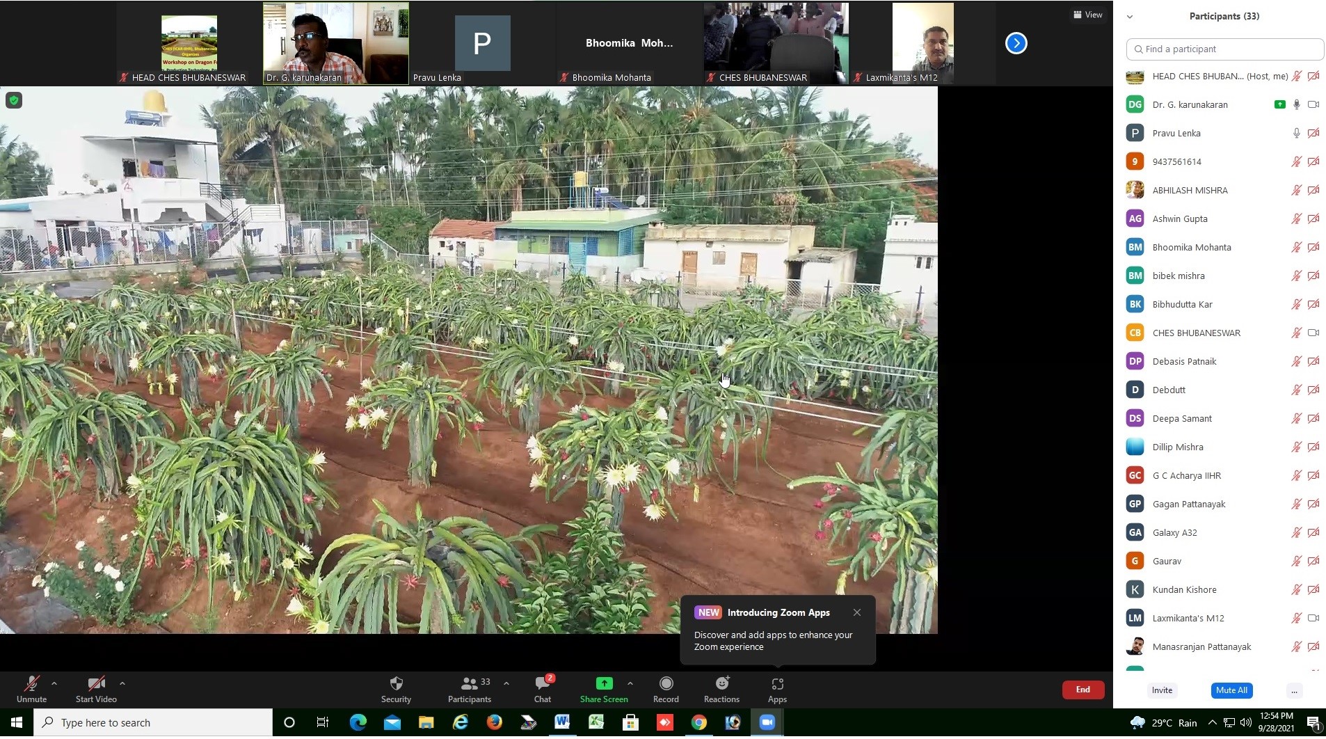 Workshop on Dragon fruit organized by CHES (ICAR-IIHR), Bhubaneswar