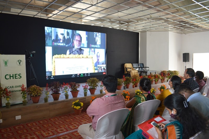 Central Horticultural Experiment Station (ICAR-IIHR), Bhubaneswar organized demonstration of Horticultural technologies and field exposure visits during the National Horticulture Fair 2021