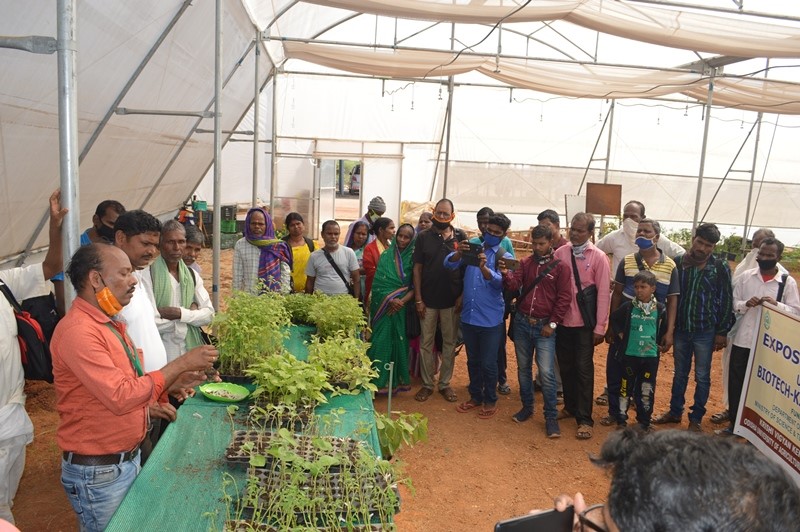 Central Horticultural Experiment Station (ICAR-IIHR), Bhubaneswar organized demonstration of Horticultural technologies and field exposure visits during the National Horticulture Fair 2021