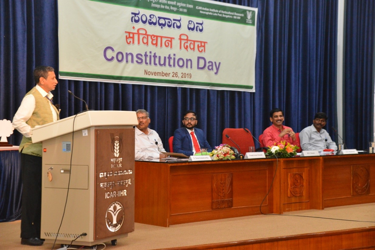 ICAR - IIHR celebrated Constitution Day on 26th November, 2019