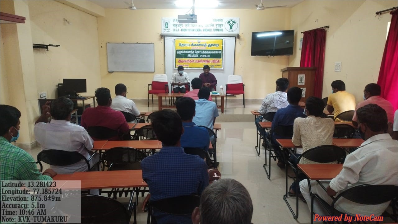 ICAR-IIHR Organised On-campus Training on ICAR-IIHR technologies for the  farmers of  Dharmapuri District, Tamil Nadu  