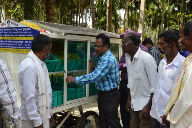 Distribution of Solar based Arka tricycle was arranged on 19th November 2020 at Dhandinswara, Turuvekere Taluk of Tumakuru District