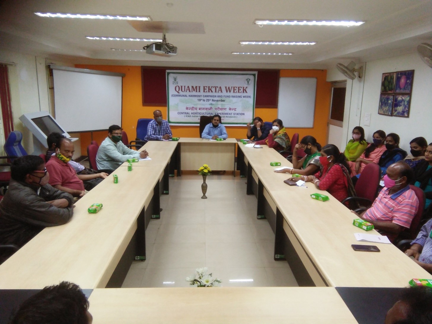 Central Horticultural Experiment Station, ICAR-IIHR, Bhubaneswar celebrated Quami Ekta Week-19th to 25th November, 2020