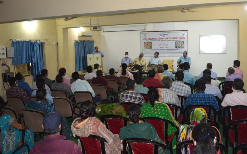 Field Day on Arka Neelachal Kesari: An Extra Early Mango, was organized by CHES (ICAR-IIHR), Bhubaneswar
