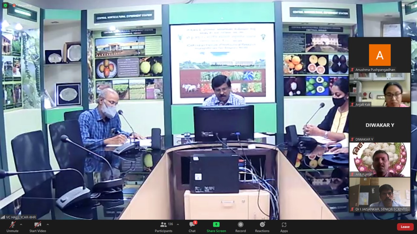 ICAR-IIHR Organized the Online Awareness Programme on “Germplasm Registration in Horticultural Crops”