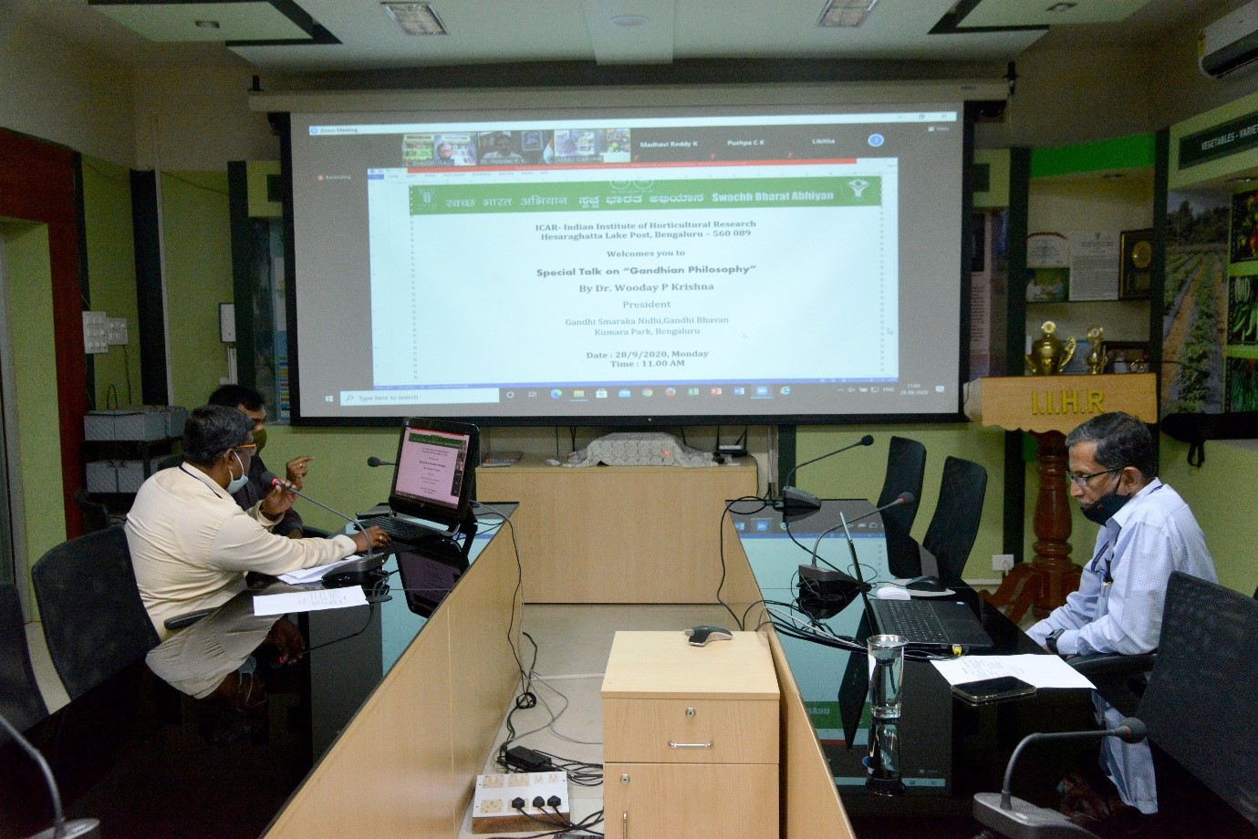 Gandhi Jayanthi Series Programme: Special talk on Mahatma Gandhi by Dr. Wooday P. Krishna on 28.9.2020