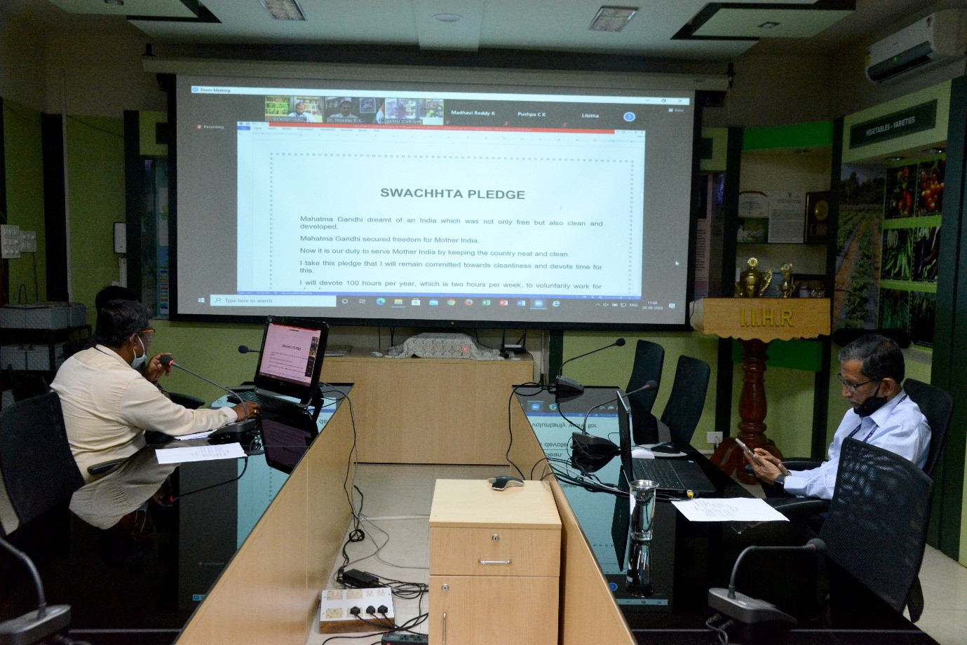 Gandhi Jayanthi Series Programme: Special talk on Mahatma Gandhi by Dr. Wooday P. Krishna on 28.9.2020