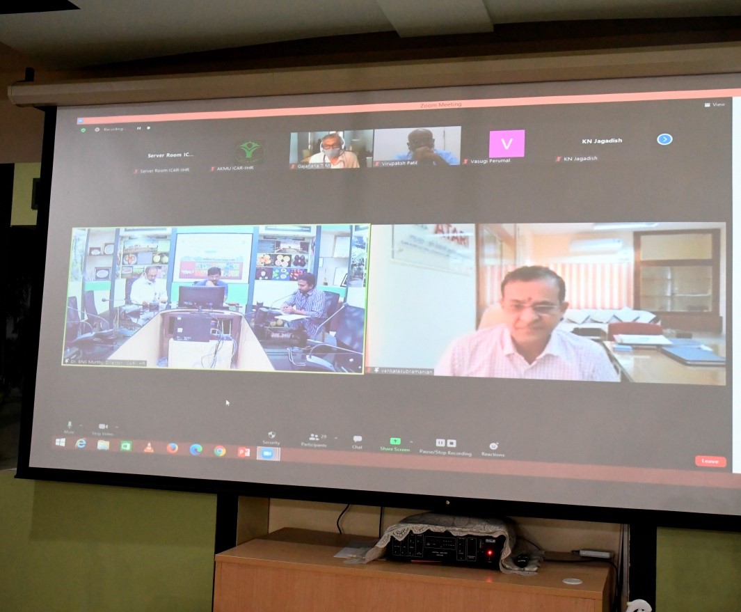 Webinar on “Skill Agriculture for Hill Agriculture” organized by ICAR-IIHR, Bengaluru on 09.09.2021 