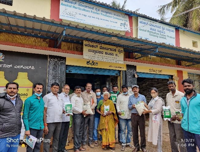 ICAR-IIHR Organized Input Distribution Programmes for the Beneficiaries of FPOs during Late Kharif Season   