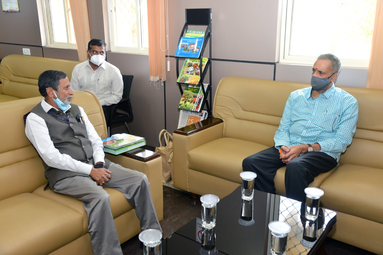 Visit of Shri. Vishveshwara Hegde Kageri, Hon’ble Speaker, Vidhana Sabha, Govt. of Karnataka to ICAR-IIHR, Bengaluru on 16.10.2020