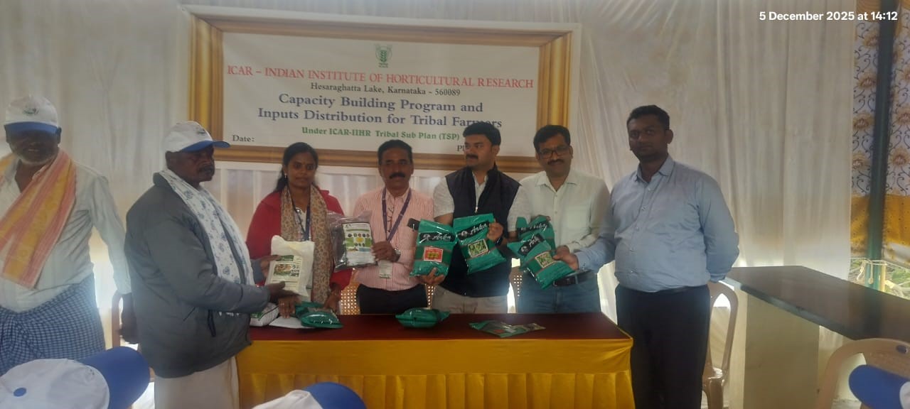 Capacity Building and Input Distribution to Tribal Farmers under TSP at ICAR-KVK, Kolar, Karnataka