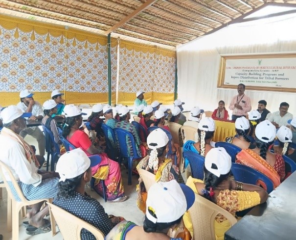 Capacity Building and Input Distribution to Tribal Farmers under TSP at ICAR-KVK, Kolar, Karnataka