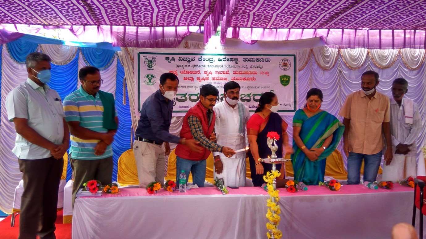 Celebration of Famers Day cum Kissan Ghosti on 23rd Dec, 2020 at KVK, Hirehalli