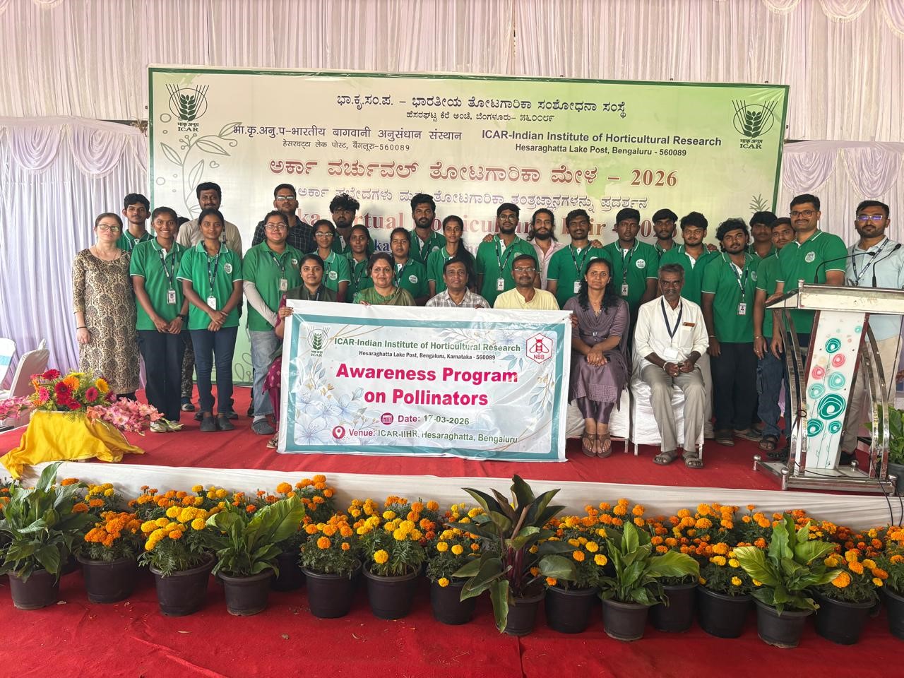 ICAR-IIHR conducts series of awareness-cum-training programmes on pollinator conservation on 17-18 March 2026