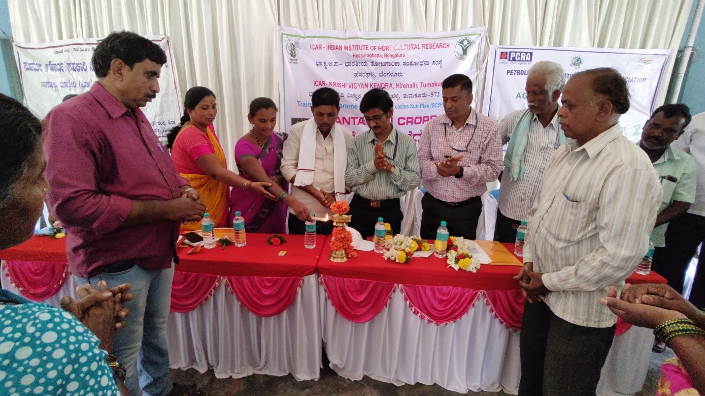 One day online training programme on Advances in Horticultural Technologies for KVK officials and farmers in Chengalpattu districts of Tamil Nadu by ICAR-IIHR, Bangalore. 