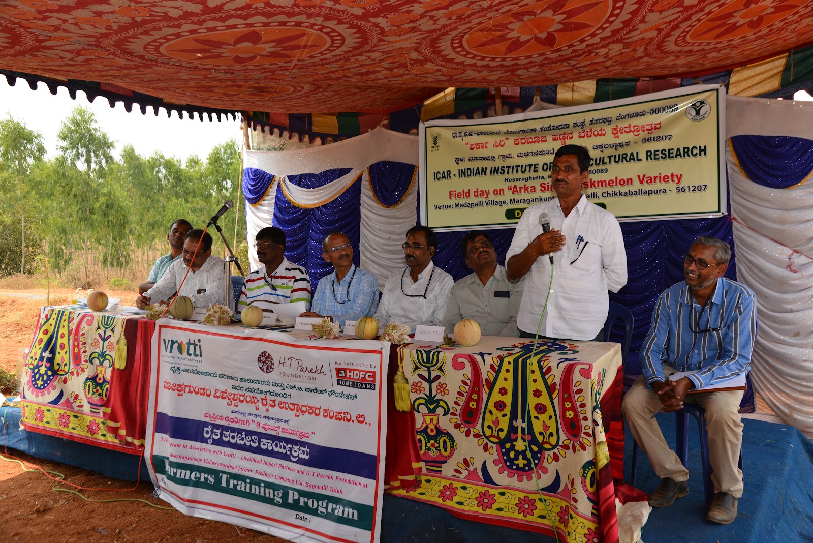 Field day on muskmelon variety, Arka Siri at Madapalli village, Maraganakunte, Bagepalli Taluk, Karnataka on 05.3.2020