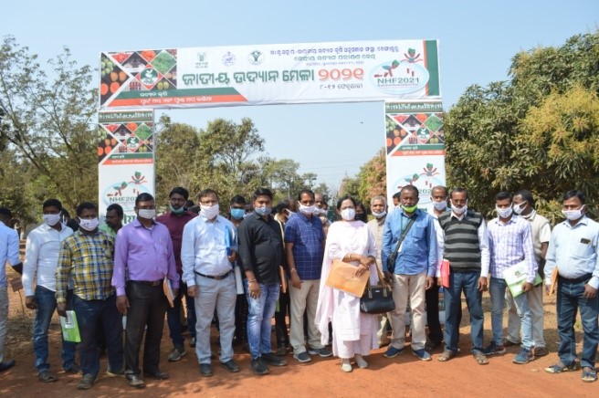 Central Horticultural Experiment Station,Bhubaneswar (ICAR-IIHR) organized Farmer's training, and exposure visits during NHF, 2021 