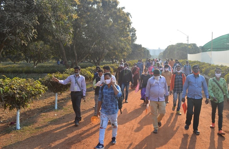Training on commercial horticulture and field exposure visits organized for farmers during NHF 2021 at CHES (ICAR-IIHR), Bhubaneswar 