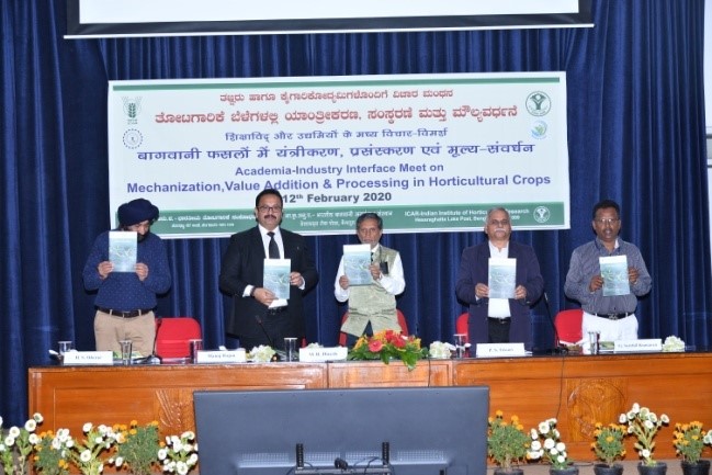 ICAR-IIHR, Bengaluru organized Academia-Industry interface meet on Mechanization, Value Addition and Processing in Horticultural Crops
