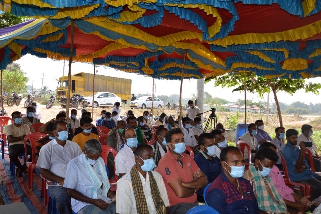 Field day on “Arka Onion detopper” at Bachikoppalu village, Nagamangala (Tk.), Mandya (Dt.), Karnataka on 02.01.2021