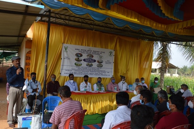Field day on “Arka Onion detopper” at Bachikoppalu village, Nagamangala (Tk.), Mandya (Dt.), Karnataka on 02.01.2021