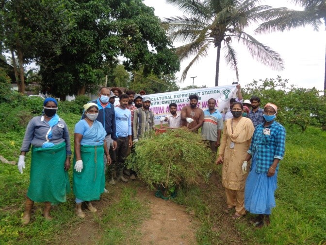 Observation of Sixteenth Parthenium awareness week at ICAR-IIHR, Bengaluru from 16-22, August,2021
