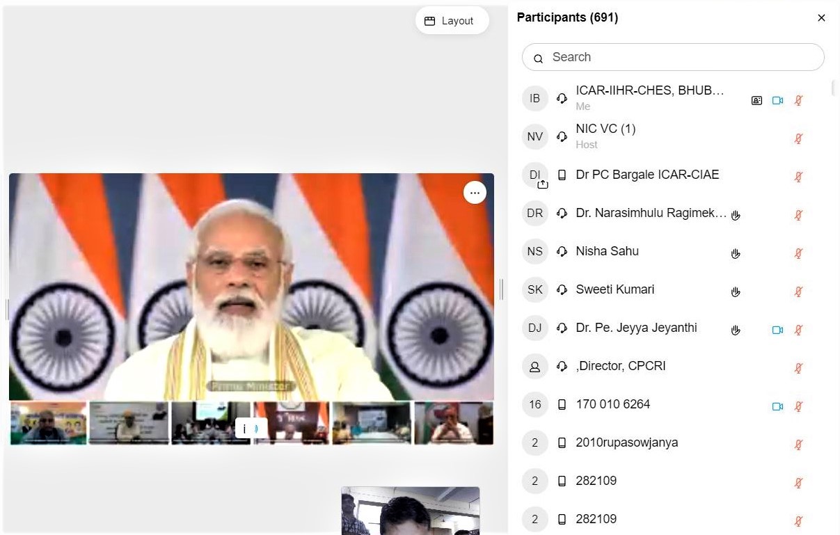 Central Horticultural Experiment Station, ICAR-IIHR Bhubaneswar Organized “Interaction meet on Climate Resilient Technologies in Horticulture on 28/09/2021