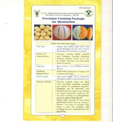 Precision Farming Package for Muskmelon