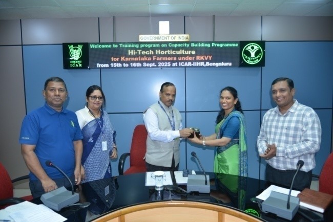 ICAR-IIHR conducted training for farm women on “Advanced Horticulture Technologies” under RKVY on 15-16 September 2025