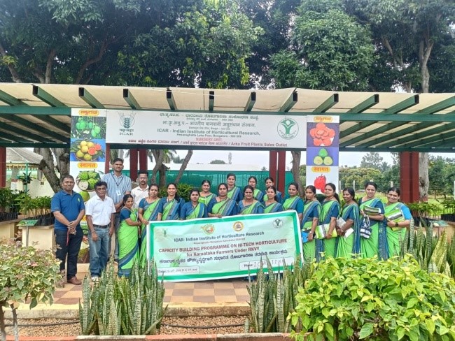 ICAR-IIHR conducted training for farm women on “Advanced Horticulture Technologies” under RKVY on 15-16 September 2025