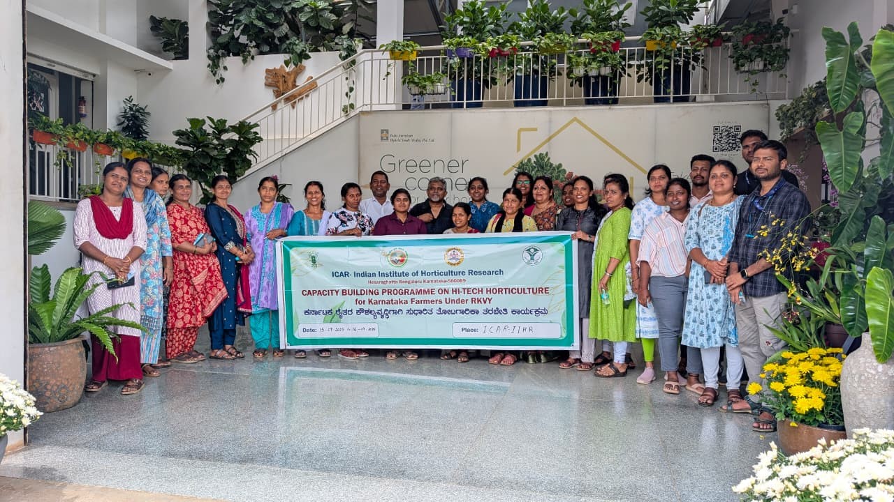 ICAR-IIHR conducted training for farm women on “Advanced Horticulture Technologies” under RKVY on 15-16 September 2025
