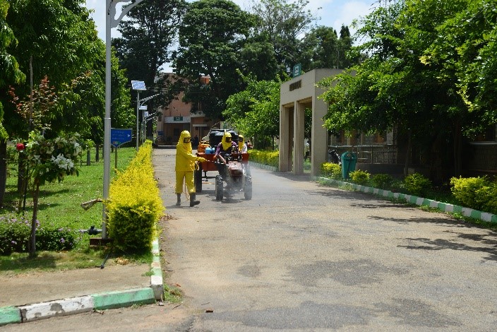 Sanitization drive to contain the spread of nCOVID19