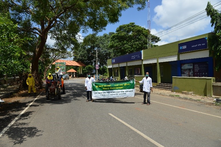 Sanitization drive to contain the spread of nCOVID19