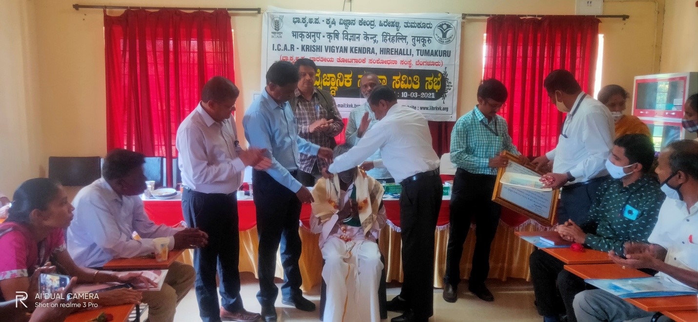 10th Scientific Advisory Committee Meeting on 10th March 2021 at KVK, Hirehalli