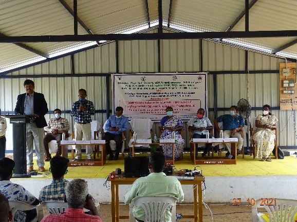 Training cum Demonstration on “Machinery and Technology for Onion Cultivation and Processing” at  KVKs of Ghandhigram, Namakkal and Salem, Tamil Nadu 26, 27 & 28th October,2021