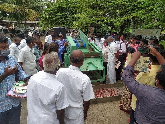 Training cum Demonstration on “Machinery and Technology for Onion Cultivation and Processing” at  KVKs of Ghandhigram, Namakkal and Salem, Tamil Nadu 26, 27 & 28th October,2021