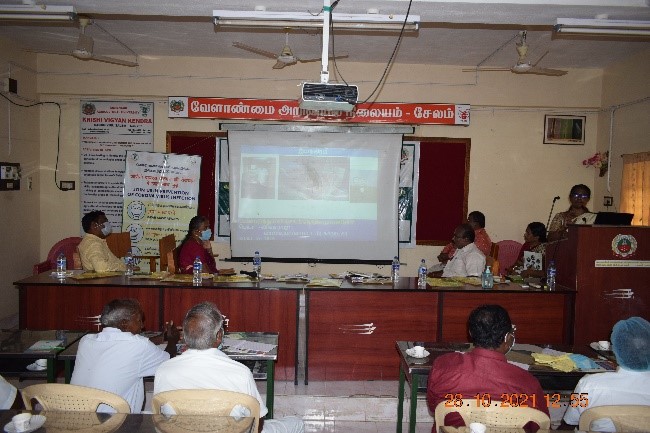 Training cum Demonstration on “Machinery and Technology for Onion Cultivation and Processing” at  KVKs of Ghandhigram, Namakkal and Salem, Tamil Nadu 26, 27 & 28th October,2021