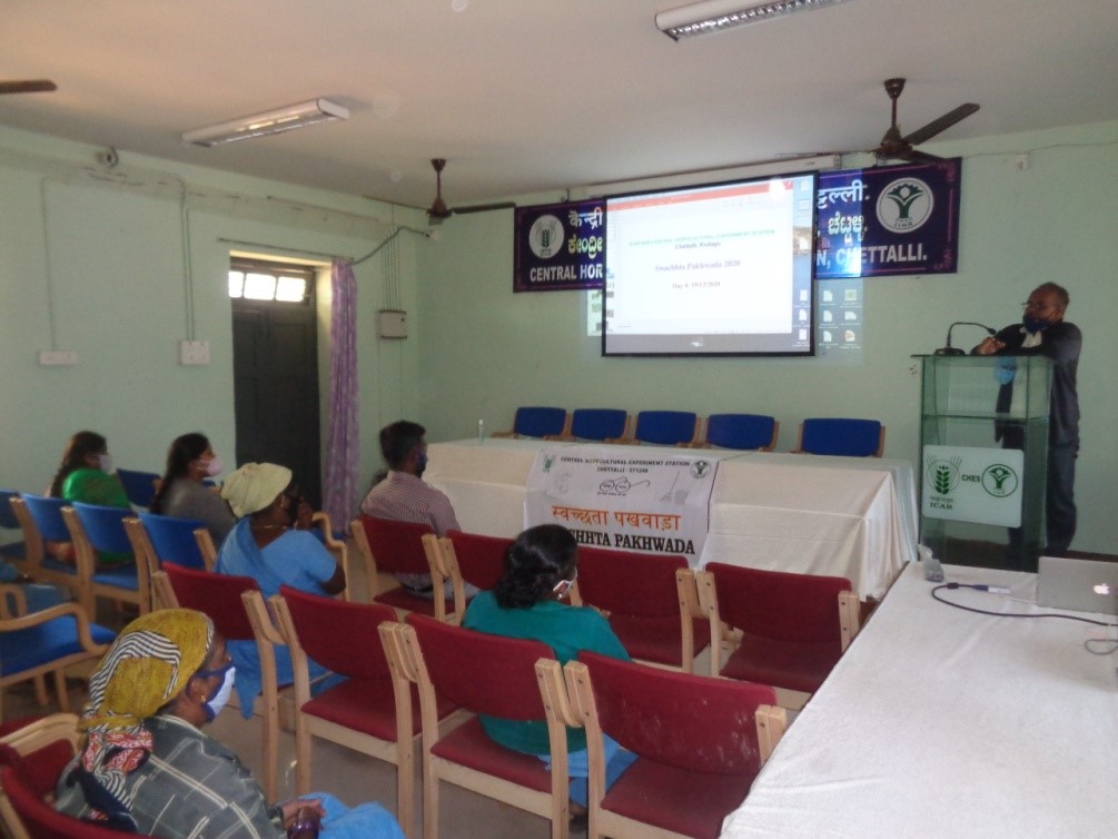Swachhta Pakhwada 2020 programme on 19.12.2020 at ICAR-IIHR, Bengaluru
