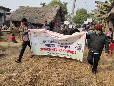 Central Horticultural Experiment Station (ICAR-IIHR) Aiginia, Bhubaneswar observed Swachhta Pakhwada during 16th-31st December 2020