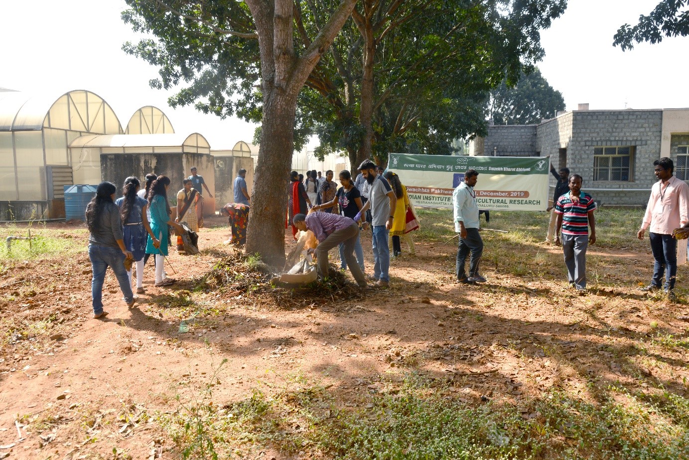 Swachhta Pakhwada activities held on 27.12.2019 at ICAR-IIHR, Bengaluru.