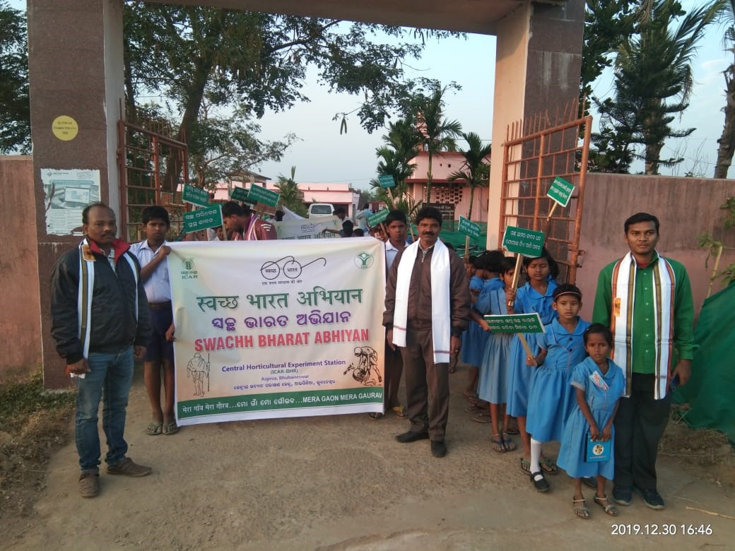 Central Horticultural Experiment Station (ICAR-IIHR) Aiginia, Bhubaneswar observed Swachhta Pakhwada from 16th-31st December 2019.