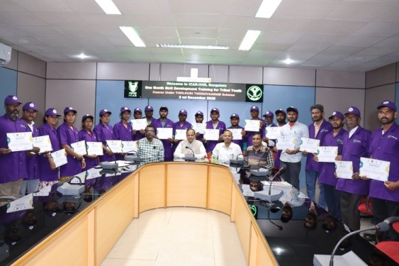 Off-campus training programme on Canopy Management in Fruit Crops conducted for Tribal farmers of Jawadhu Hills, Thiruvannamalai, Tamil Nadu 