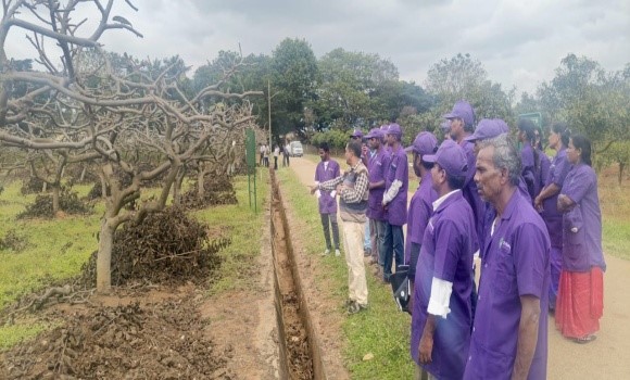 Off-campus training programme on Canopy Management in Fruit Crops conducted for Tribal farmers of Jawadhu Hills, Thiruvannamalai, Tamil Nadu 