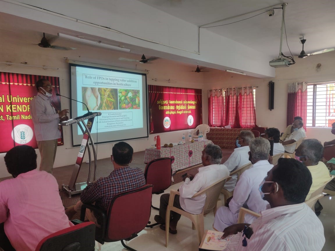 ICAR-IIHR Organized an Off-campus Training in Collaboration with  KVK, Viringipuram, Tamil Nadu
