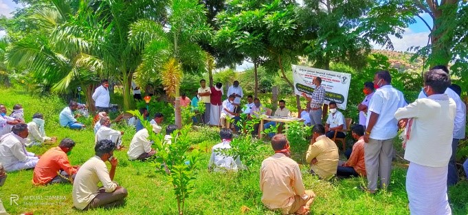 ICAR-IIHR, Bengaluru organized Fruit Saplings Distribution for Higher Production under TSP Project program in Pavagada in Tumkur district of  Karnataka